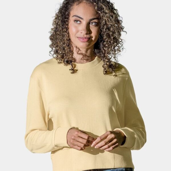 Women's Romi Cloud Fleece Crop Crewneck Sweatshirt Thumbnail